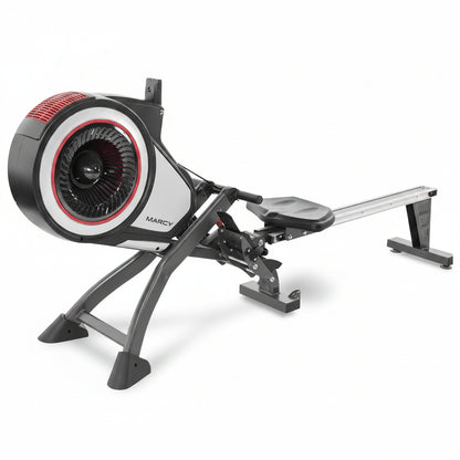 Air Resistance Rowing Machine with Transport Wheels